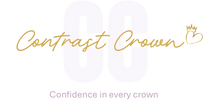 Logo of 'Contrast Crown' with a crown icon on a white background